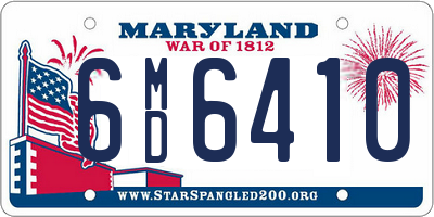 MD license plate 6MD6410