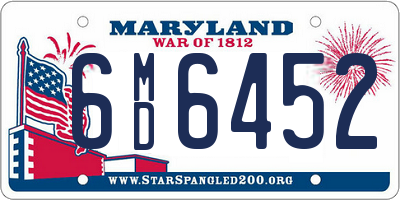MD license plate 6MD6452