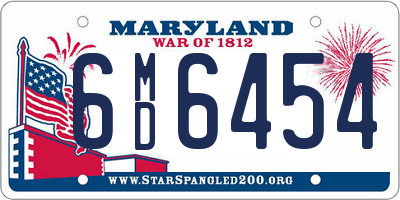 MD license plate 6MD6454