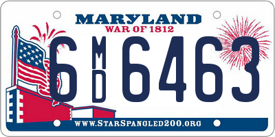 MD license plate 6MD6463