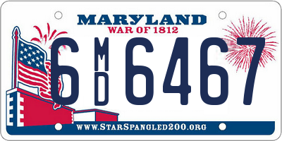 MD license plate 6MD6467