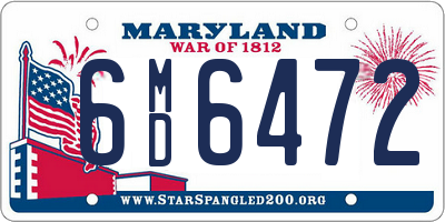 MD license plate 6MD6472