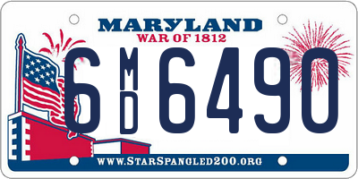 MD license plate 6MD6490