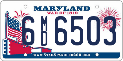MD license plate 6MD6503