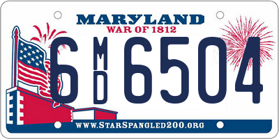 MD license plate 6MD6504