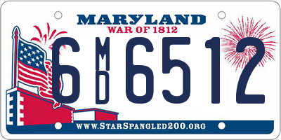 MD license plate 6MD6512