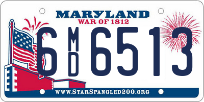 MD license plate 6MD6513