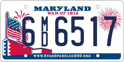 MD license plate 6MD6517