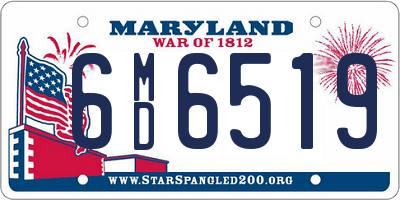 MD license plate 6MD6519