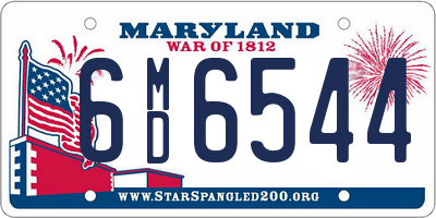 MD license plate 6MD6544