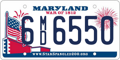 MD license plate 6MD6550