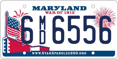 MD license plate 6MD6556