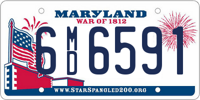 MD license plate 6MD6591