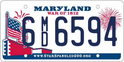 MD license plate 6MD6594