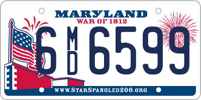 MD license plate 6MD6599