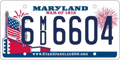 MD license plate 6MD6604