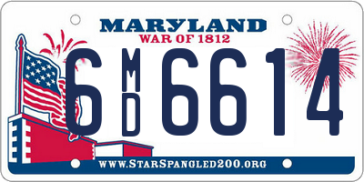 MD license plate 6MD6614