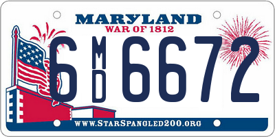 MD license plate 6MD6672