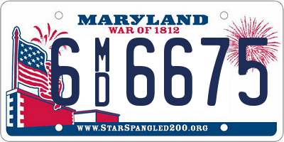 MD license plate 6MD6675