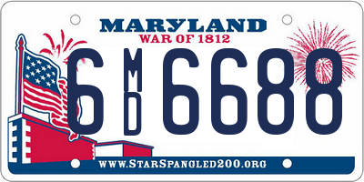 MD license plate 6MD6688
