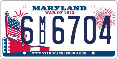 MD license plate 6MD6704