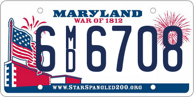 MD license plate 6MD6708