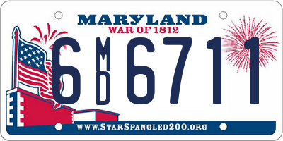 MD license plate 6MD6711