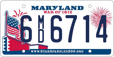MD license plate 6MD6714