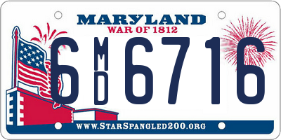 MD license plate 6MD6716