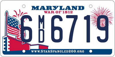 MD license plate 6MD6719