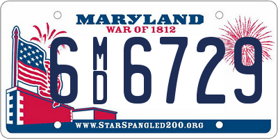 MD license plate 6MD6729