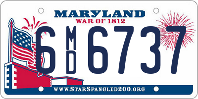 MD license plate 6MD6737