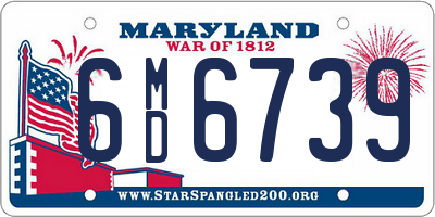 MD license plate 6MD6739