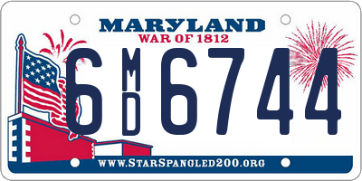 MD license plate 6MD6744