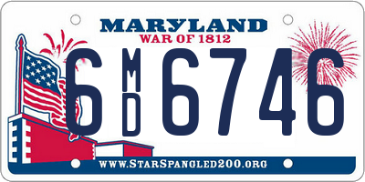 MD license plate 6MD6746