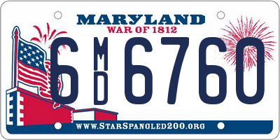MD license plate 6MD6760