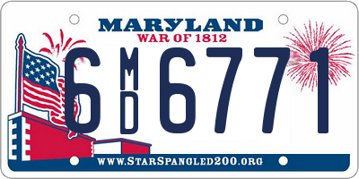 MD license plate 6MD6771