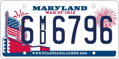 MD license plate 6MD6796