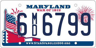 MD license plate 6MD6799