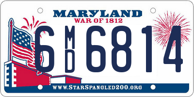 MD license plate 6MD6814