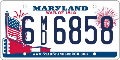 MD license plate 6MD6858