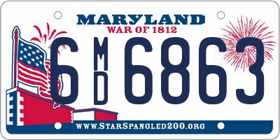 MD license plate 6MD6863