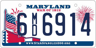 MD license plate 6MD6914