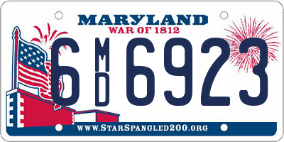 MD license plate 6MD6923