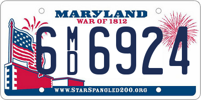 MD license plate 6MD6924