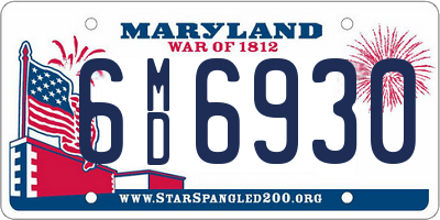 MD license plate 6MD6930