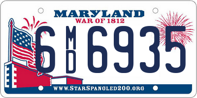 MD license plate 6MD6935