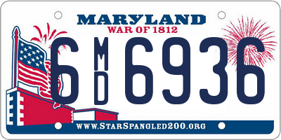 MD license plate 6MD6936