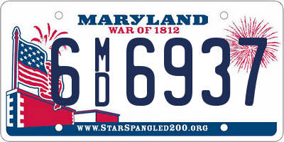 MD license plate 6MD6937