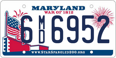 MD license plate 6MD6952